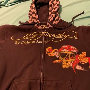 Vintage Christian Audigier Ed Hardy Hoodie